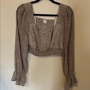 Leith Women's Leopard Print Top and Skirt set